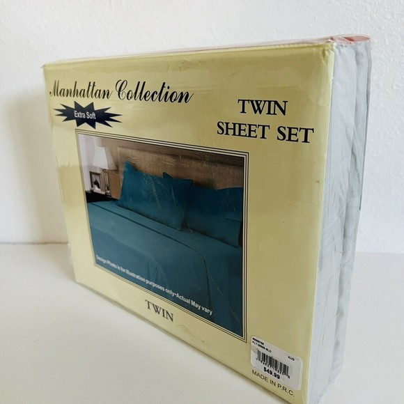 Manhattan Collection Twin Size Bed Sheet Set Extra Soft Taupe Tan Beige New - Picture 2 of 3